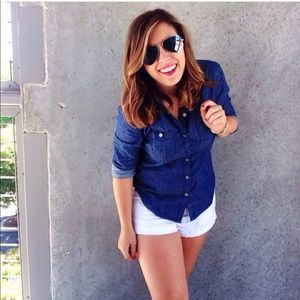 Minkpink White Denim Short